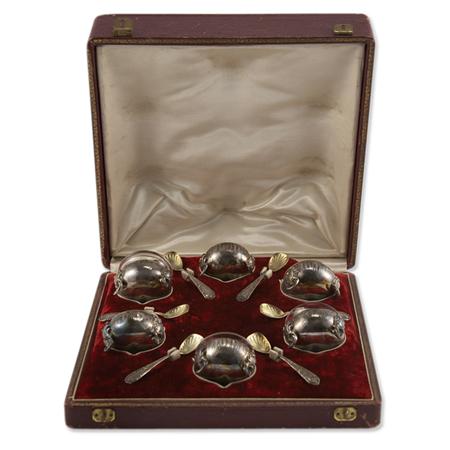 Set of Six Continental Silver Gilt 6aef0