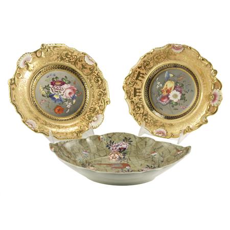Pair of English Floral Decorated