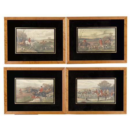 Set of Four Prints of Hunting Scenes
	