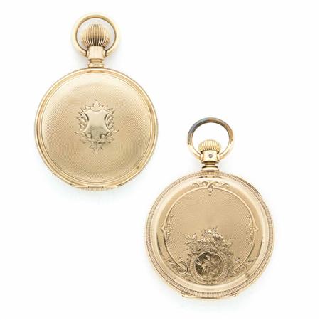Two Gold Hunting Case Pocket Watches
	