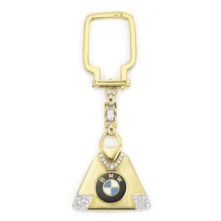 Gold, Diamond and Enamel Key Ring,