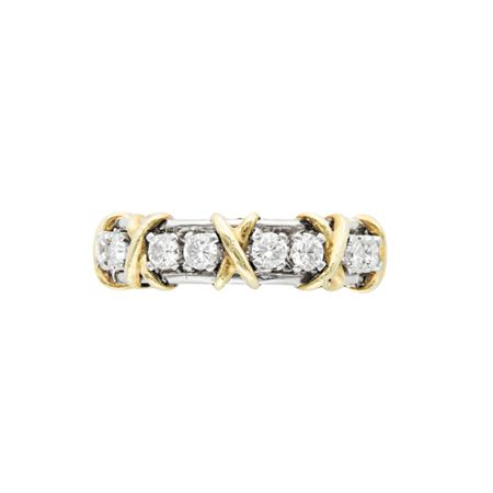 Platinum Gold and Diamond Band 6b034