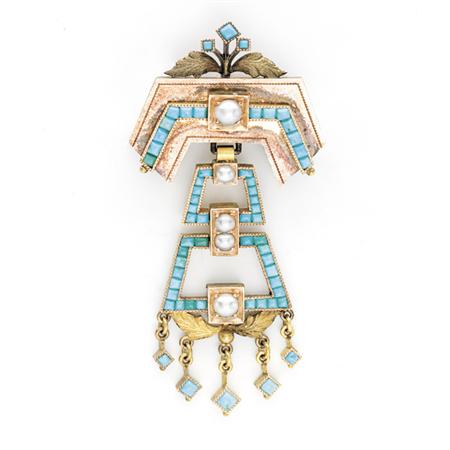 Antique Gold, Turquoise and Split