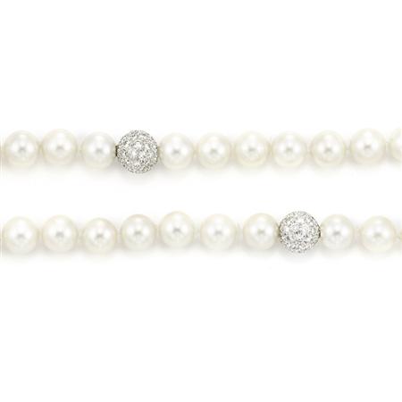 Single Double Strand Cultured Pearl 6b07e