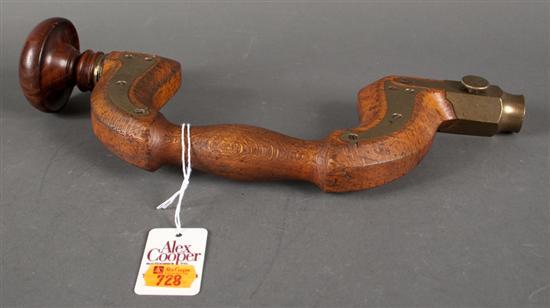 English brass and beech brace,