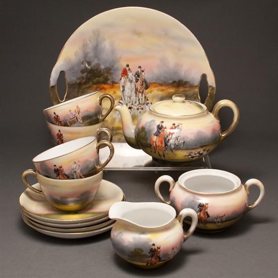 Royal Bayreuth porcelain 12-piece tea