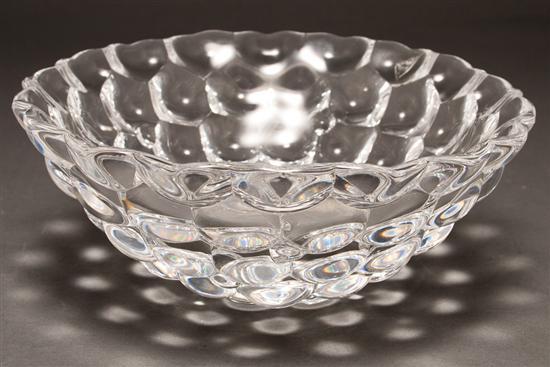 Orrefors crystal bowl in the Raspberry