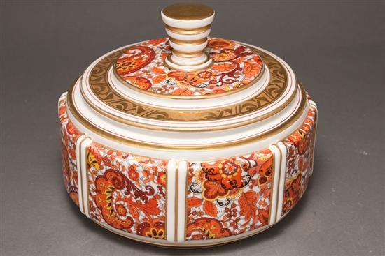 Weimar Art Deco porcelain covered jar