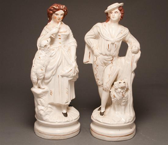 Pair of Staffordshire earthenware 77c78