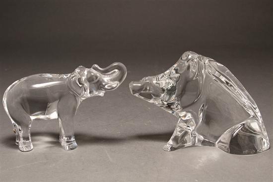 Baccarat crystal trumpeting elephant