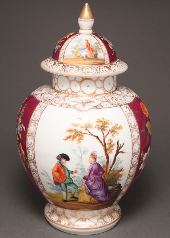 Wolfsohn Dresden porcelain covered 77cb4