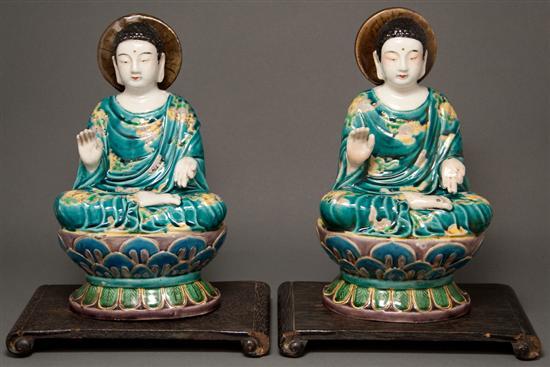 Pair of Chinese polychrome porcelain 77cfa
