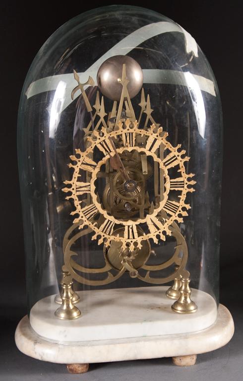 Victorian brass skeleton clock 77d1f