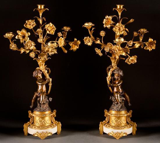 Pair of French gilt and patinated 77d24