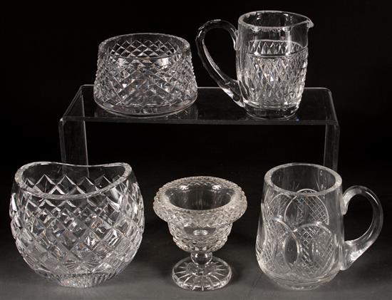 Five assorted Waterford crystal 77d46