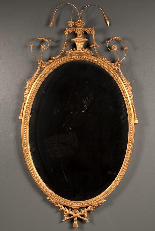 Adams style carved giltwood mirror 77d5f