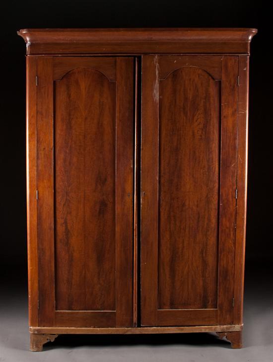 William IV mahogany two-door wardrobe
