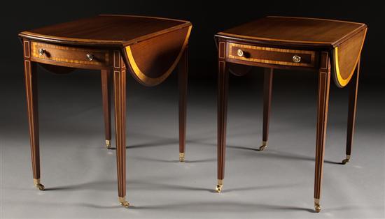 Pair of Federal style inlaid mahogany 77d76
