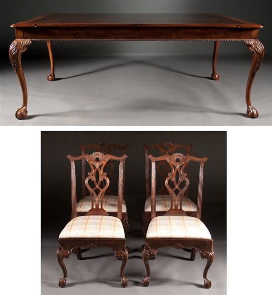 Chippendale style mahogany dining