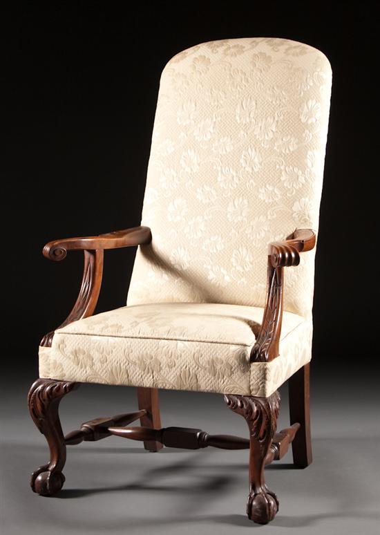 Chippendale style mahogany upholstered 77d87