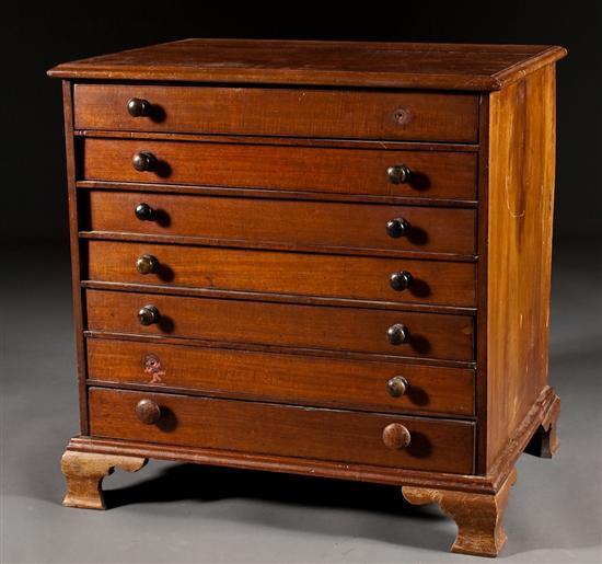 George IV walnut specimen chest