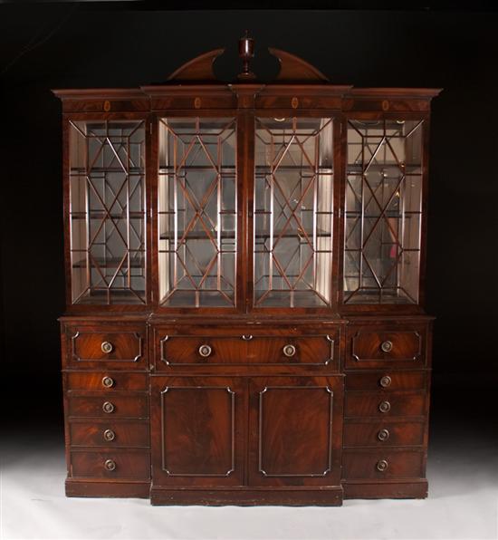 George III style inlaid mahogany 77d9d