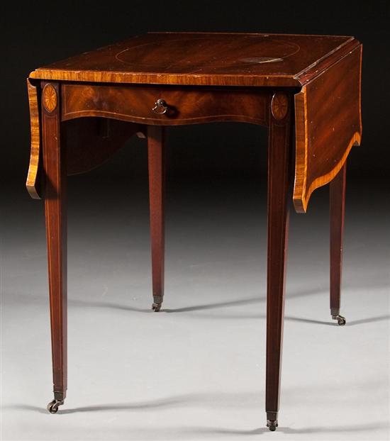 George III style inlaid mahogany 77d9f