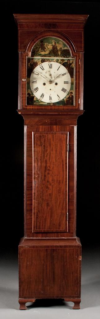 George IV inlaid mahogany tall