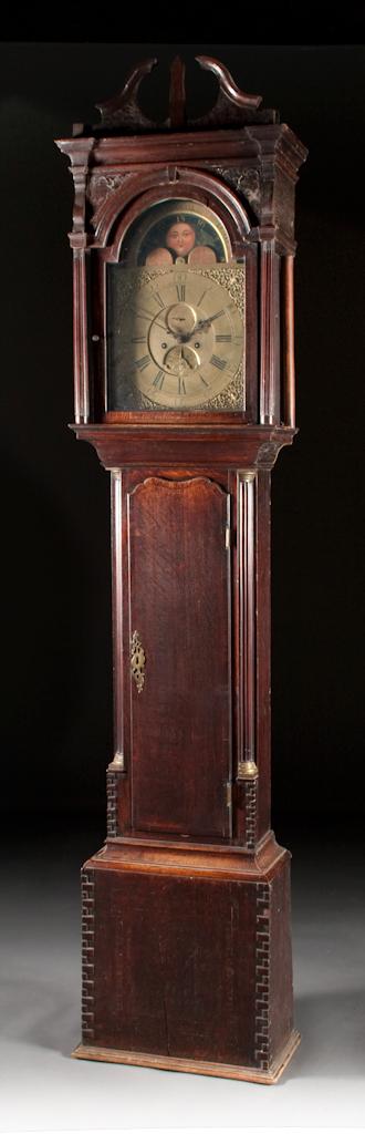 George III mahogany tall case clock  77dc0