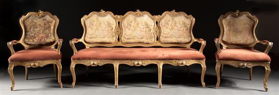 Louis XV style giltwood tapestry 77dc8