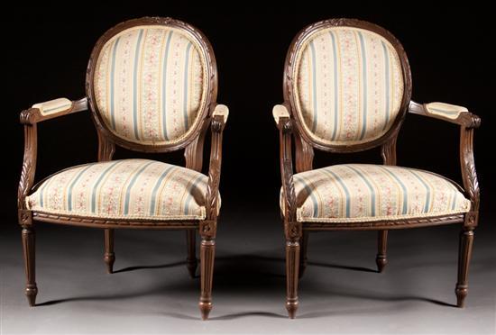 Pair of Louis XVI style carved