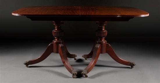 Federal style carved mahogany double