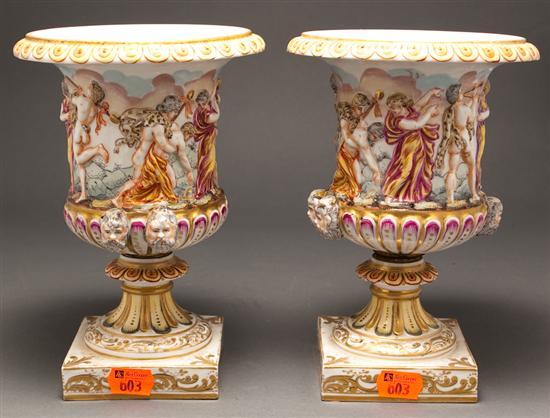 Pair of Capodimonte Classical style 77b51