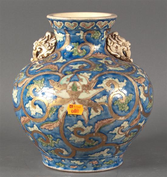 Japanese Satsuma earthenware vase  77b56