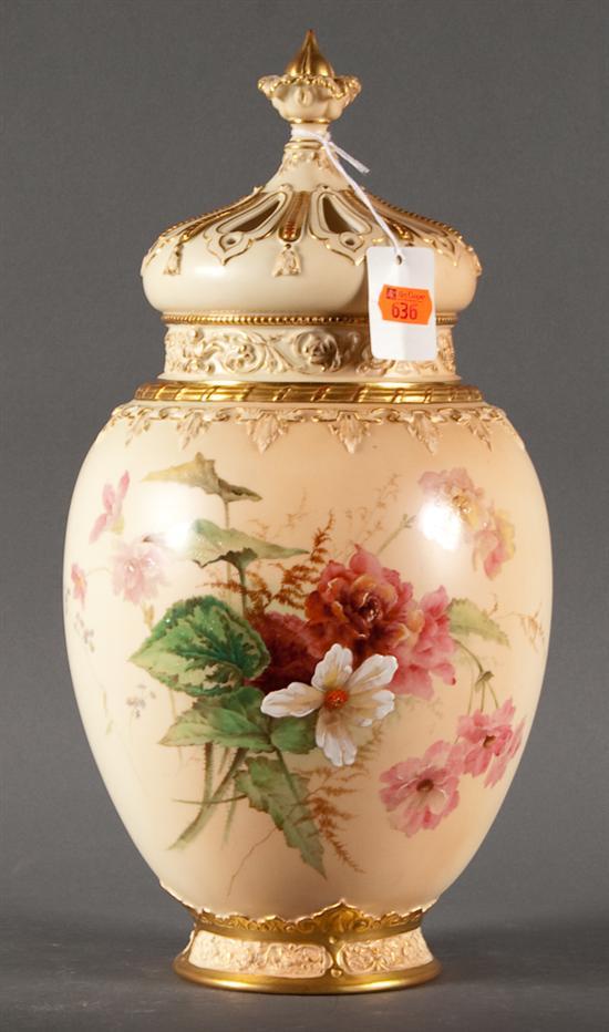Royal Worcester floral decorated