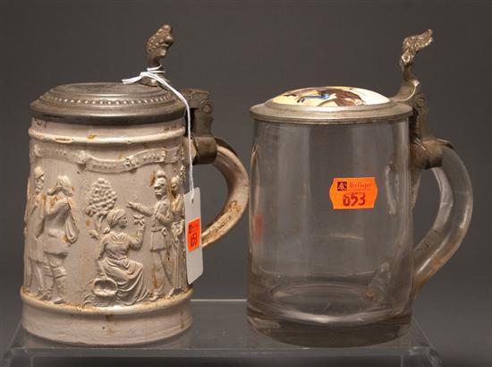 German pewter mounted salt glazed 77b7a