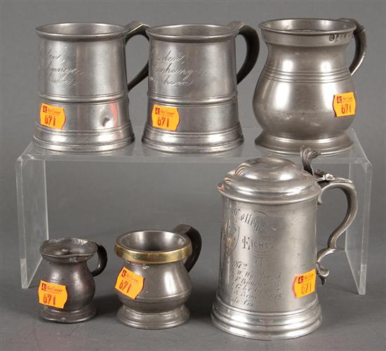 Three English pewter baluster form 77b8c