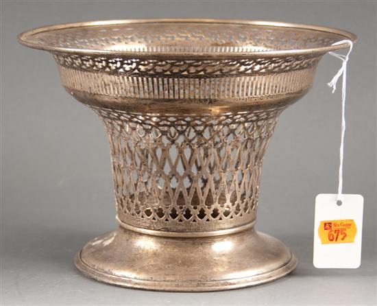 American reticulated silver bowl