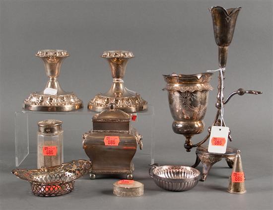 Assortment of Sheffield and other silver-platedware