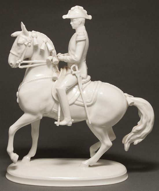 Vienna porcelain figure of a mounted