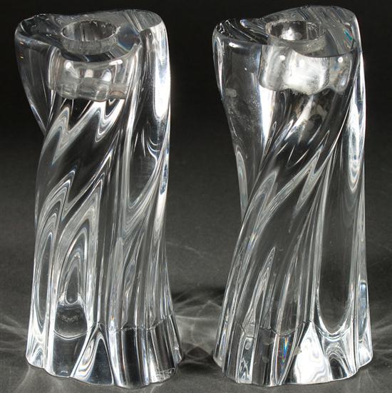 Pair of Baccarat molded crystal 78007