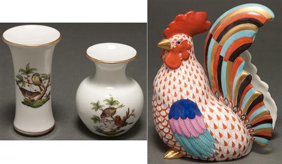 Herend porcelain figure of a rooster