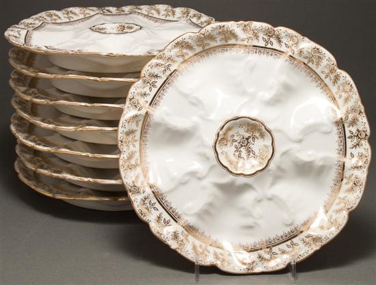 Set of eight Continental floral