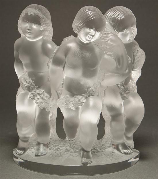 Lalique molded and frosted glass