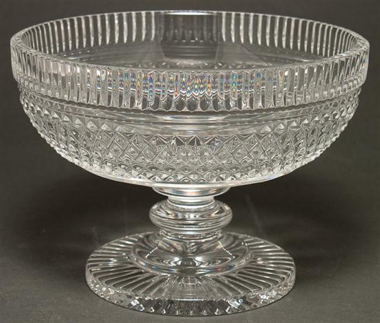 Waterford molded crystal compote 78048