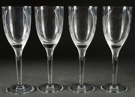 Set of eighteen Lalique etched 7804b
