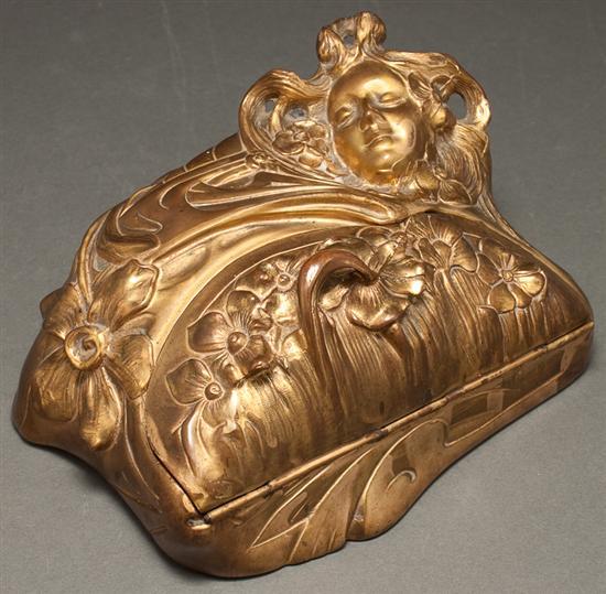 F. Madurell Art Nouveau gilt copper