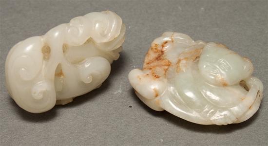 Two Chinese jade carvings 19th century;