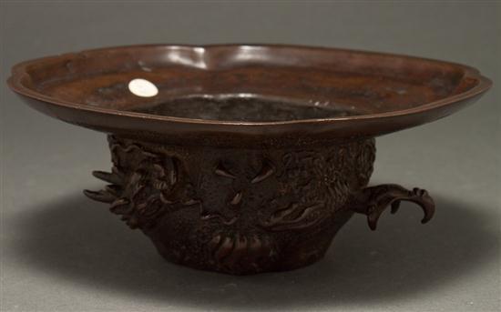 Japanese patinated copper bowl early