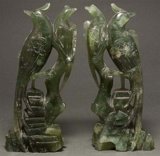 Pair of Chinese carved hardstone 78084